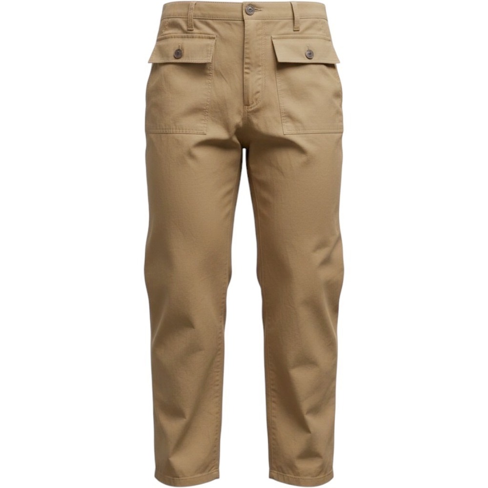 Zara Womens Small Tan Khaki Cargo Pants High Rise Straight Leg Utility Trousers